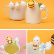 【Promotion】 Molang Rabbit - Afternoon Tea Series Cup Hanger Blind Box Mystery Box Toy Figure