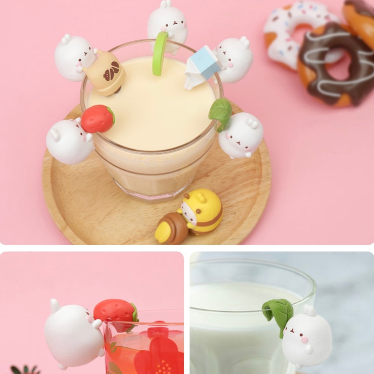 【Promotion】 Molang Rabbit - Afternoon Tea Series Cup Hanger Blind Box Mystery Box Toy Figure