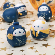 【Promotion】 Molang Rabbit - Star Sign Series Key Ring Key Chain Toy Figure