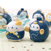 【Promotion】 Molang Rabbit - Star Sign Series Key Ring Key Chain Toy Figure