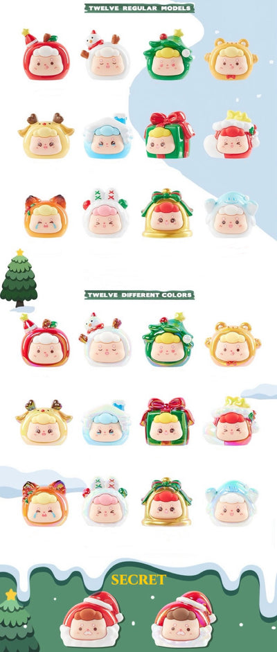 【Christmas】PUPU Christmas Carnival Bean Charm Mini Figure Blind Bag Mystery Bag Sweet Fairy