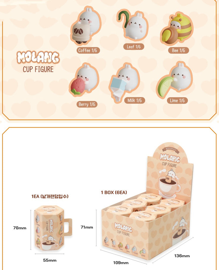 【Promotion】 Molang Rabbit - Afternoon Tea Series Cup Hanger Blind Box Mystery Box Toy Figure