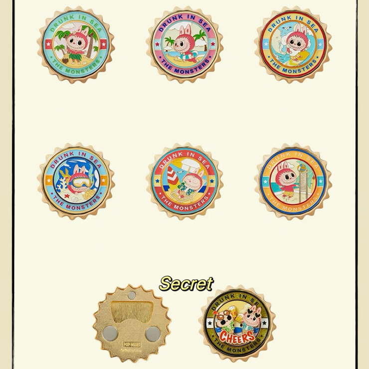 【Limited】Labubu Badge - Drunk in Sea Series Mystery Box Blind Box Badge