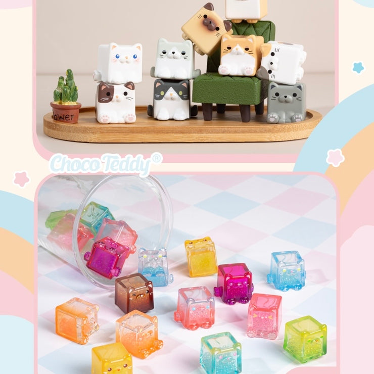 Square Cat Bean Charm Blind Bag