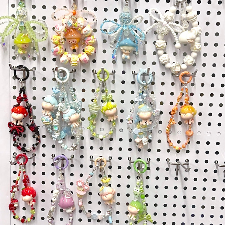 【Handcrafted Strap】Amlls Angel / POP MART / Other Mini Bean Phone Strap Chain Key Ring Car Hanger Ornament