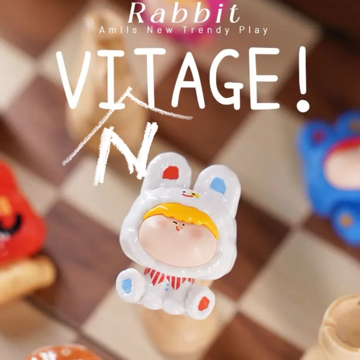 【Limited】Amlls Rabbit Bean 3 - Vintage Sweetheart Bunny Series Mystery Box Blind Box Toy Figure