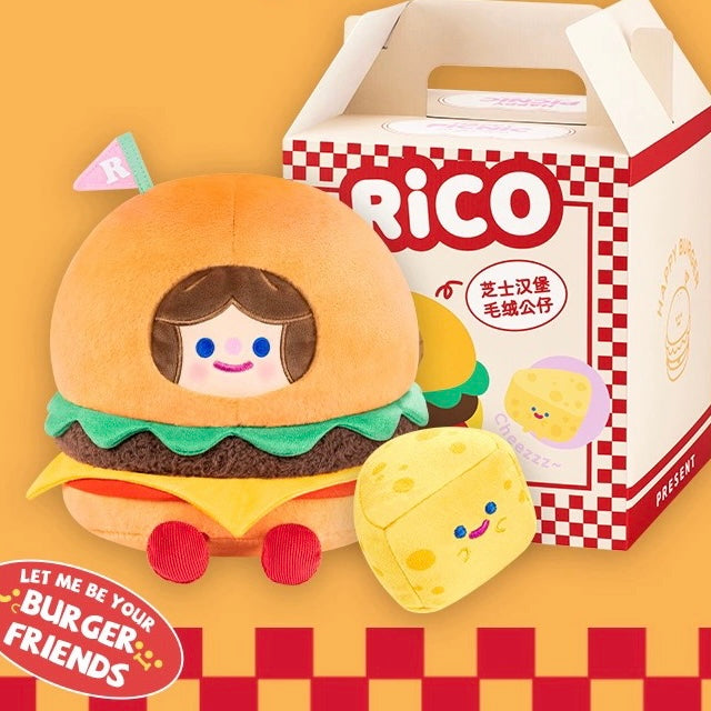 【Pre-order 3 Days】RiCO Burger Plush Big Size Toy