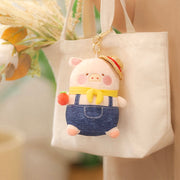 Lulu the Piggy - Farmer / Celebration / Hamburger Keychain Pendant Ornament